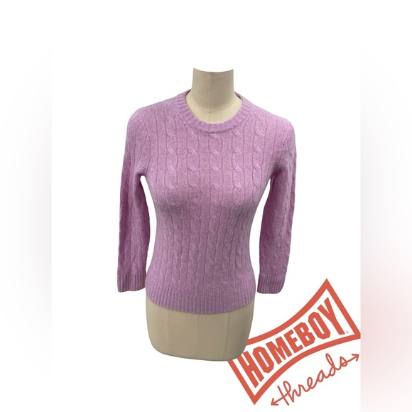 Crewcuts Lavender Cable Knit Sweater